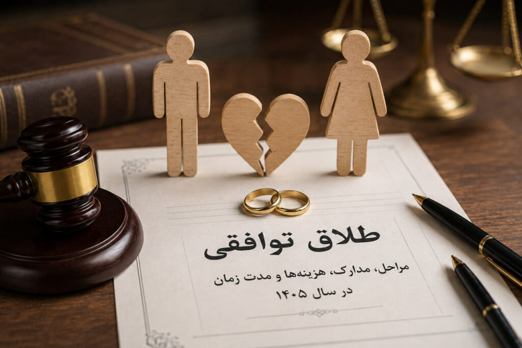 طلاق توافقی چگونه انجام می‌شود؟ مراحل، مدارک، هزینه‌ها و مدت زمان در سال ۱۴۰۵