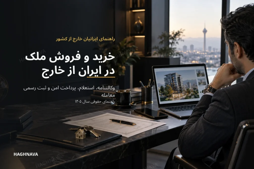 ایرانی مقیم خارج در حال پیگیری خرید یا فروش ملک در ایران با وکالتنامه رسمی