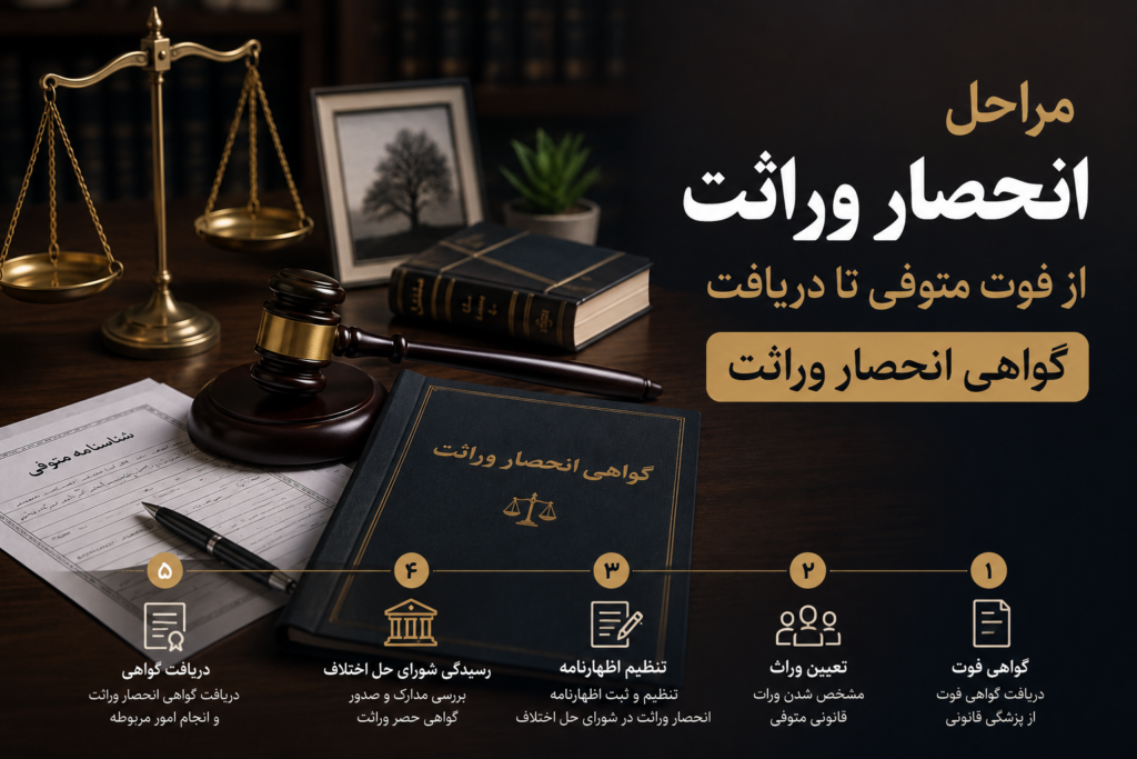 مراحل انحصار وراثت؛ از فوت متوفی تا دریافت گواهی انحصار وراثت