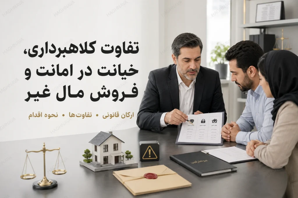 تفاوت کلاهبرداری، خیانت در امانت و فروش مال غیر