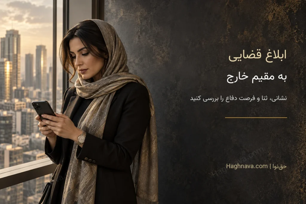 ابلاغ قضایی به ایرانیان مقیم خارج از کشور؛ نشانی، ثنا و دفاع از پرونده